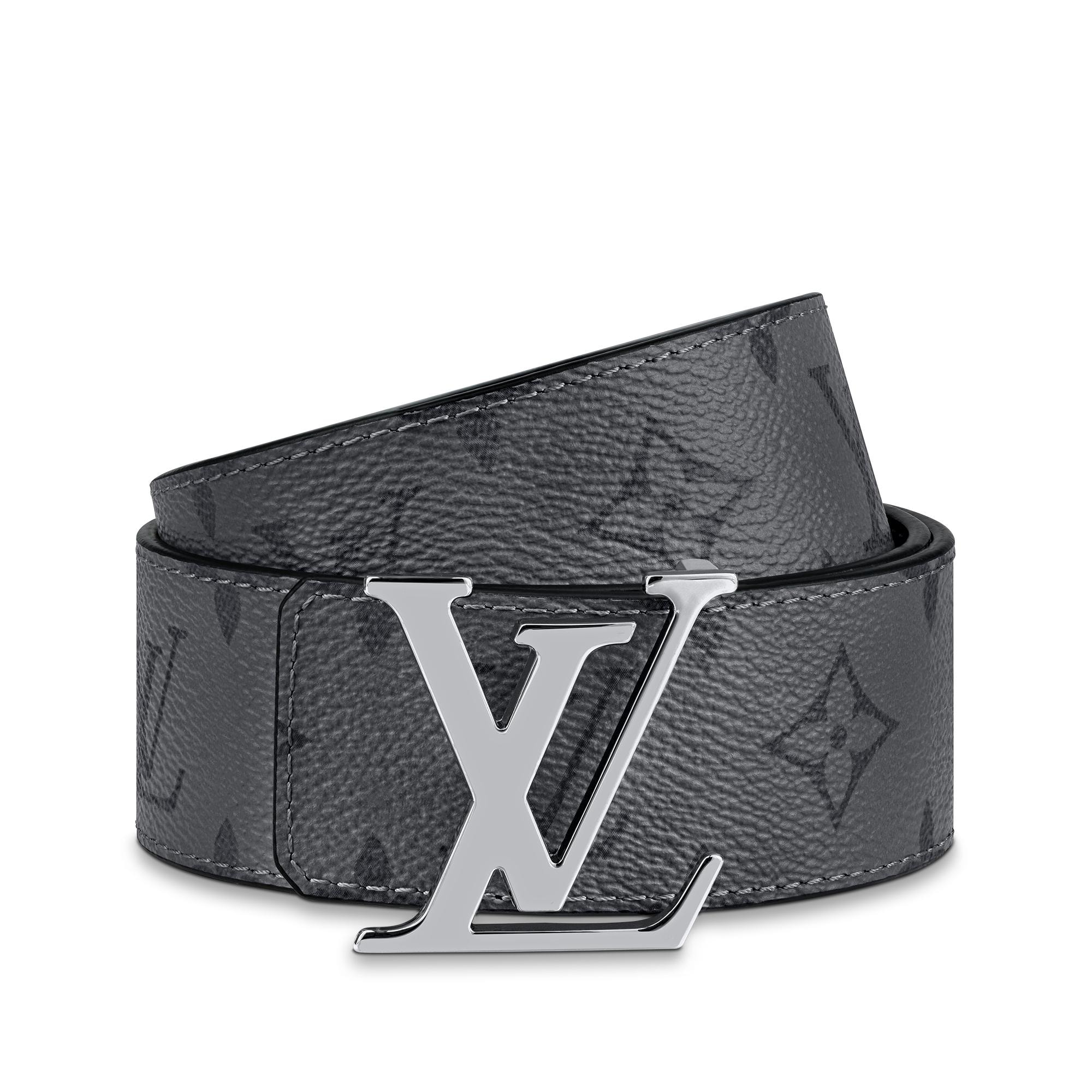 新品 ルイヴィトン Louis Vuitton ベルト CEINTURE LV INITIALES 40mm REVERSIBLE ブラック LV Initiales 40MM Reversible Monogram Macassar - gifts